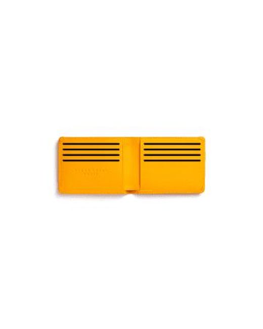 Portefeuille en cuir jaune avec élastique Carre Royal pour homme en coloris Yellow