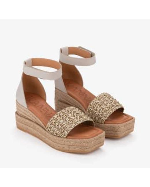 Combi sandal -, 37 Kanna de color White