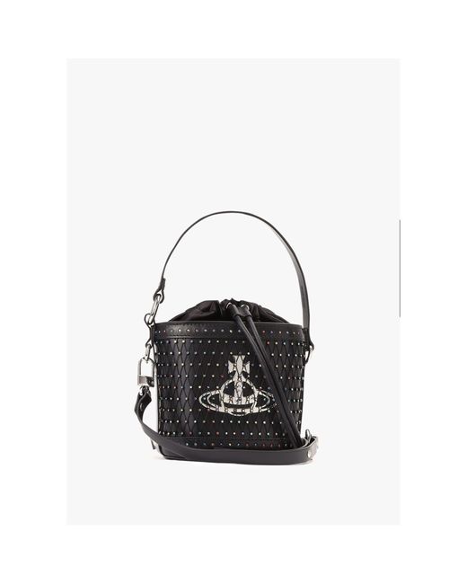 Vivienne Westwood Daisy Bucket Crystal Black Cross Body Bag Lyst