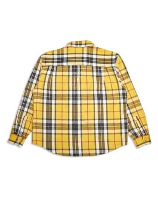 Deus Ex Machina Yellow Vacay Check Shirt for men