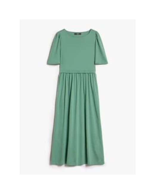 Weekend by Maxmara Green Snack Jersey Short Sleeve Midi Dress Size: S, Col: Co Xs