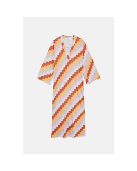 Compañía Fantástica Orange Zigzag Printed Tunic Dress S