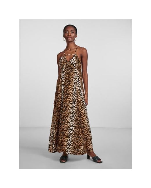 Strappy top leopard dress