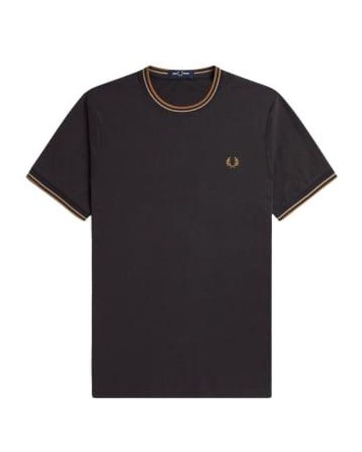 Fred Perry Twin Tipped T-Shirt in Black für Herren