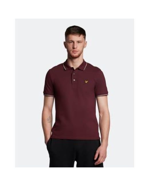 Lyle & Scott Red Sp1524vog Tipped Polo Shirt for men