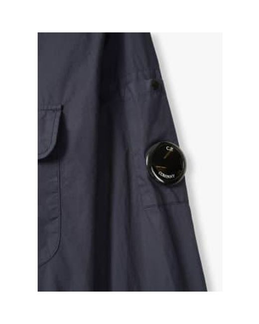 C P Company Blue S Popeline Workwear Shirt Jacket for men