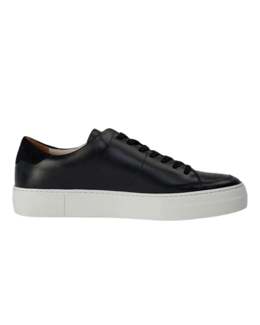 J.Lindeberg Black Art Signature Leather Trainers for Men Lyst UK