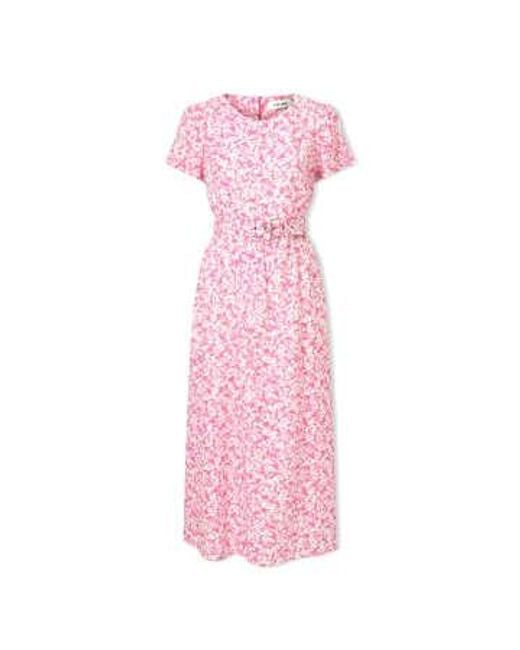 Nina Dress In Hot Blossom di Cefinn in Pink