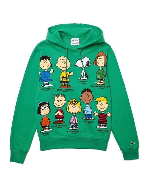 Lacoste X Peanuts Hoodie Sweatshirt grün in Green für Herren