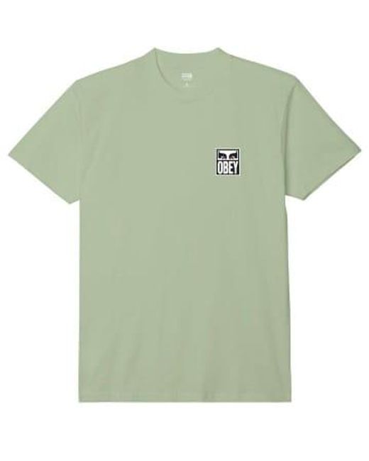 Obey Eyes Icon II Herren T-Shirt Gurke in Green für Herren