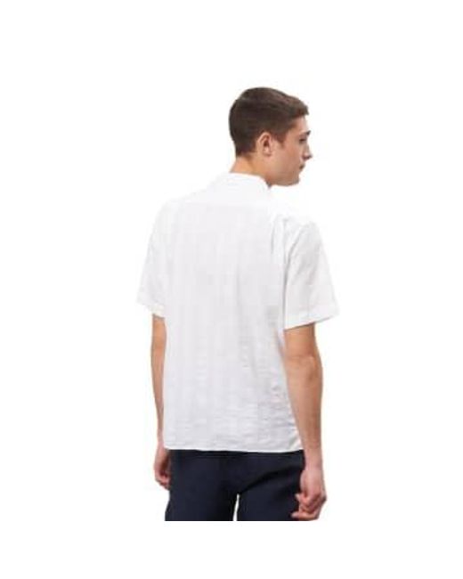 Hartford White Palm Mc Woven Short Sleeve Shirt / M for men