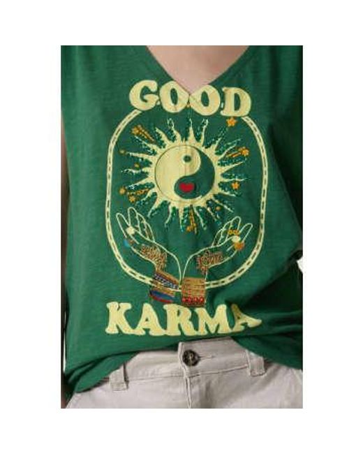 Leon & Harper Green 'tonton Good Karma' T Shirt
