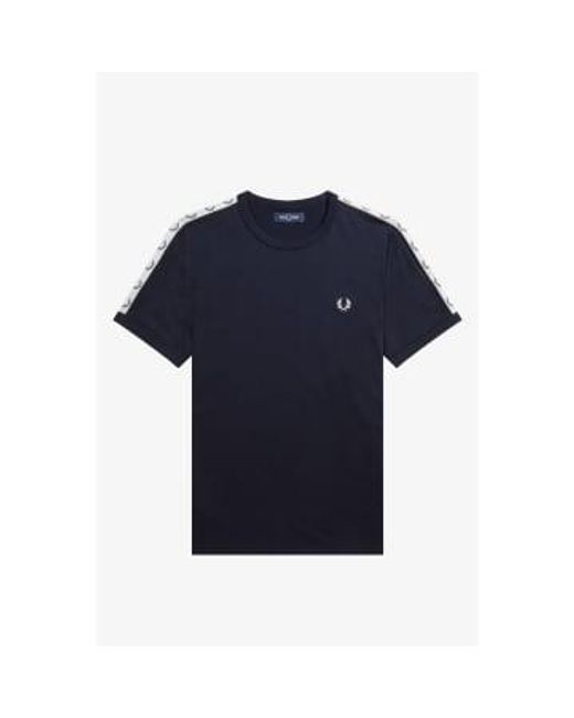 Fred Perry Taped Ringer T-shirt M4620 in Blue for Men | Lyst