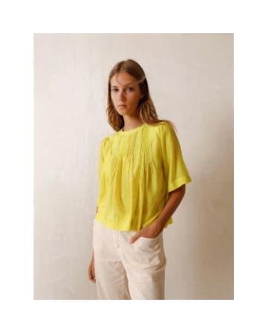 Indi & Cold Yellow Fluorescent Blouse S