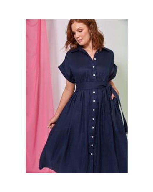 Eb And Ive Linen Shirt Dress di Eb & Ive in Blue