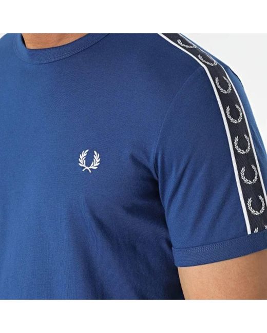 Fred Perry Taped Ringer T-shirt Shaded Cobalt / Navy in Blue for Men | Lyst