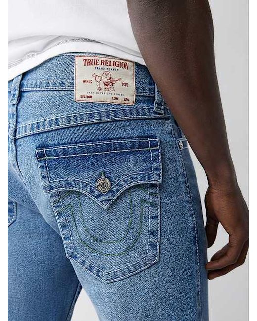 True Religion Blue Geno Big T Flap Jean Sim Jean for men