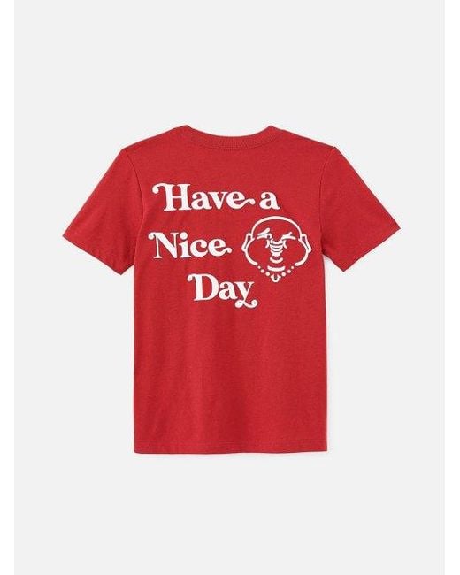 True Religion Red Boys Have A Nice Day Tee for men