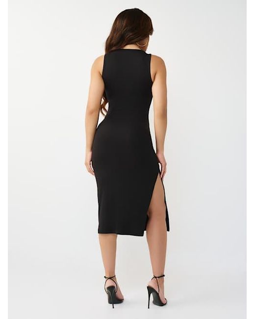strapless open back dress Purple Ribbed Long Sleeve Side Slit Maternity Dress
