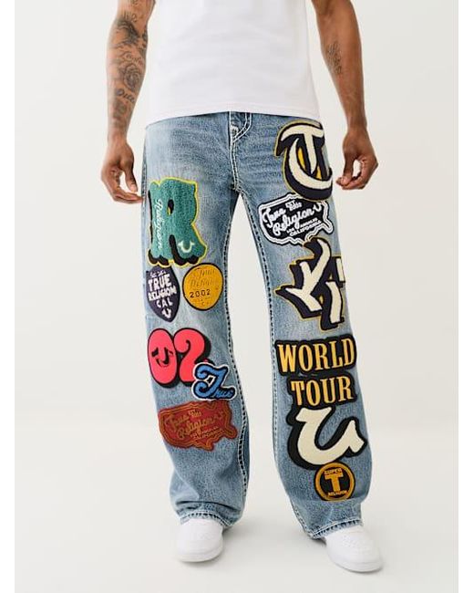 TRUE RELIGION Vinny Super T Patches Ultra Baggy Jean | Lyst