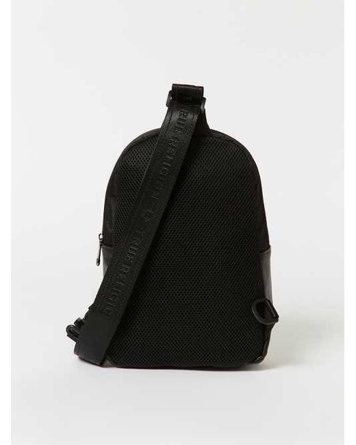 True Religion Black Buddha Faux Pebble Leather Sling Bag