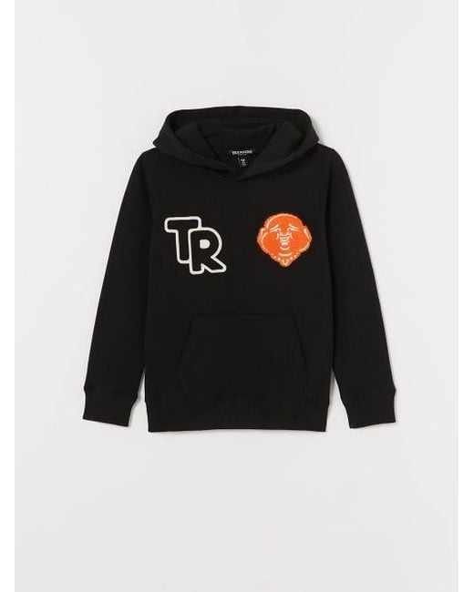 True Religion Boys Tr Buddha Patch Fleece Hoodie in Black for Men | Lyst