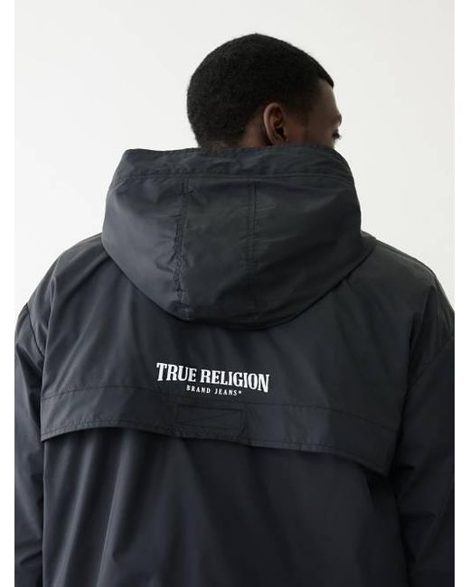True Religion Blue Horseshoe Logo Windbreaker Jacket for men