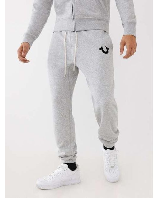 True Religion Gray Classic Logo Jogger for men