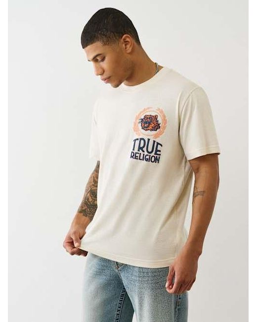True Religion White True Tiger T-shirt for men