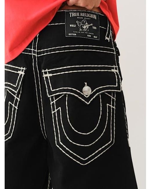 TRUE RELIGION Mikey Super T Xl Pocket Baggy Af Short in Black | Lyst