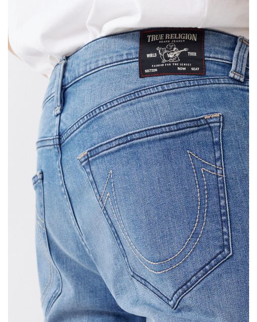 True Religion Rocco Moto Short in Blue 