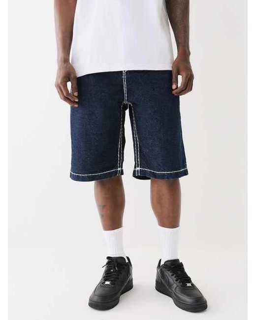 TRUE RELIGION Vinny Super T Ultra Baggy Short in Blue for Men | Lyst