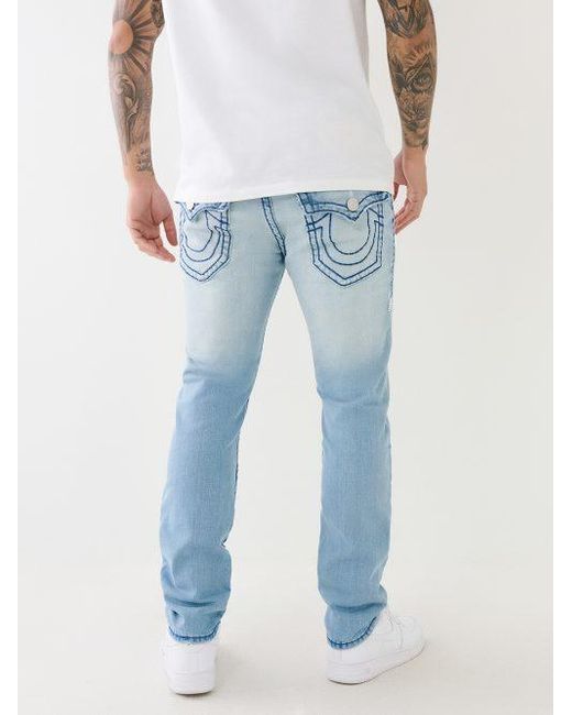 True Religion Blue Rocco Super T Flap Skinny Jean 32" for men