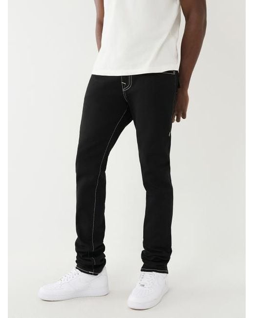 【TRUE RELIGION】カッコイイ♪ ROCCO STACKED スキニージーンズ ROCCO STACKED ZIPPER SKINNY JEAN - MIDNIGHT FADE BLACK WASH