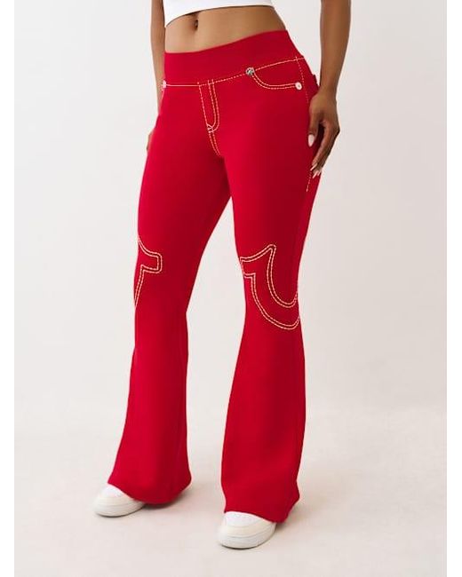 True Religion Low Rise Big T Flared Sweatpant