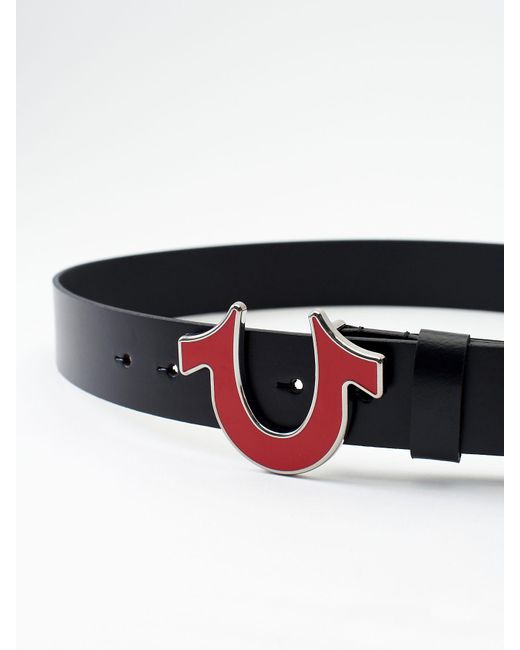 Leather Horseshoe Buckle Belt for Men 