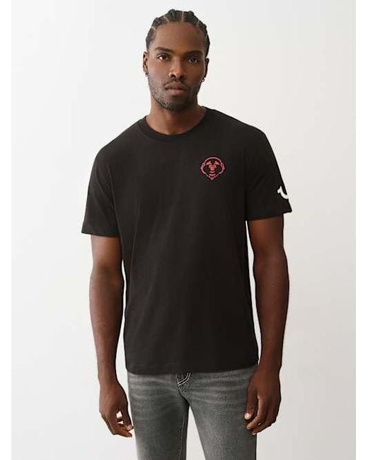 True Religion Black Buddha Coin T-shirt for men