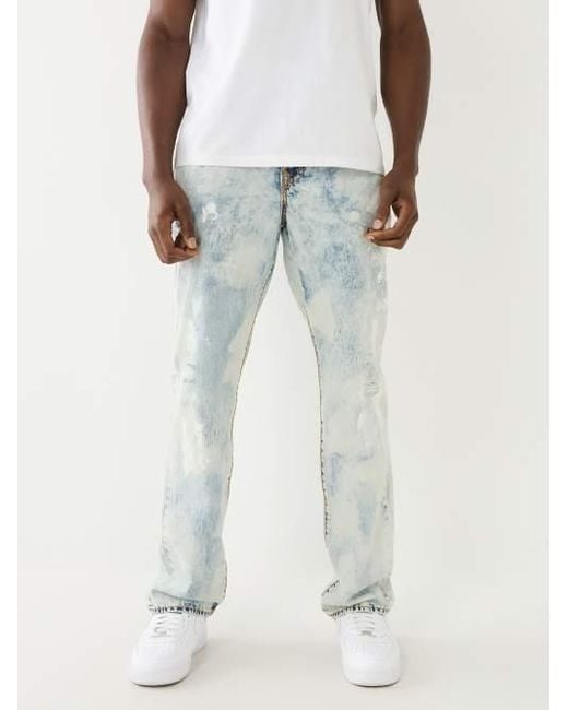 True Religion Multicolor Ricky Paint Splatter Bleach Wash Straight Jean for men