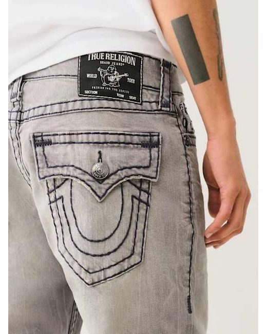 True Religion Gray Rocco Super T Flap Skinny Jean 32 for men
