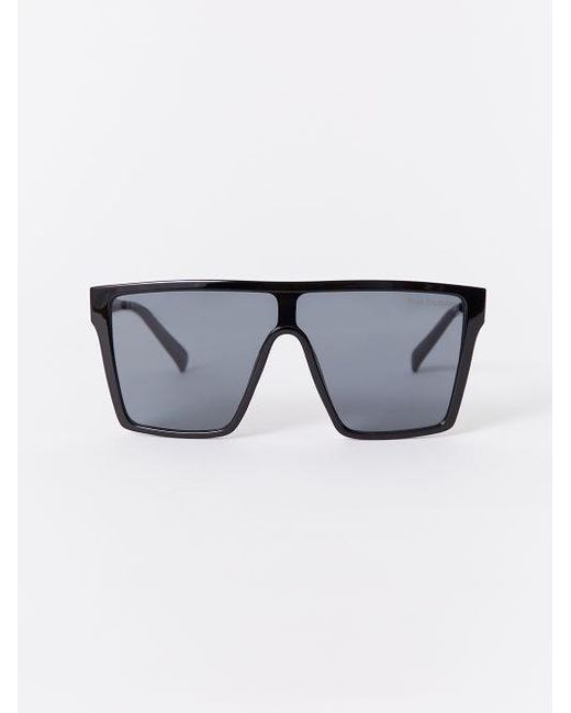 True Religion Blue Oversized Shield Sunglasses