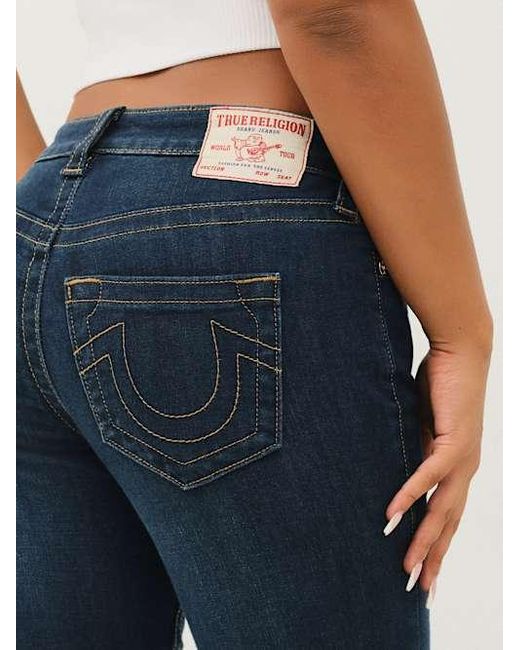 True Religion Blue Becca Mid Rise Bootcut Jeans