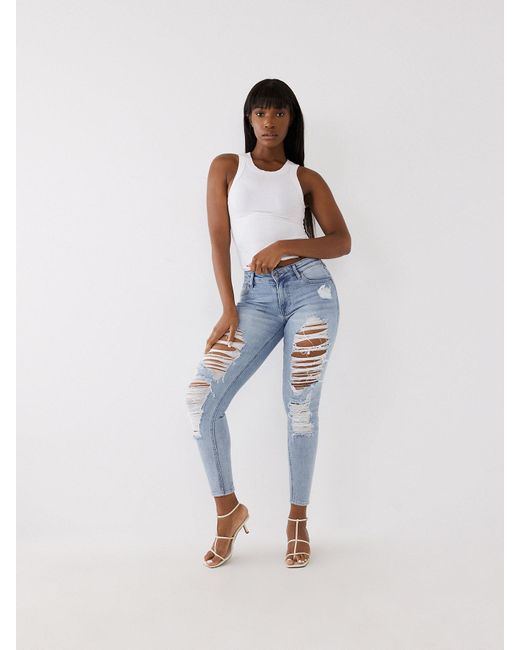 true religion black ripped jeans