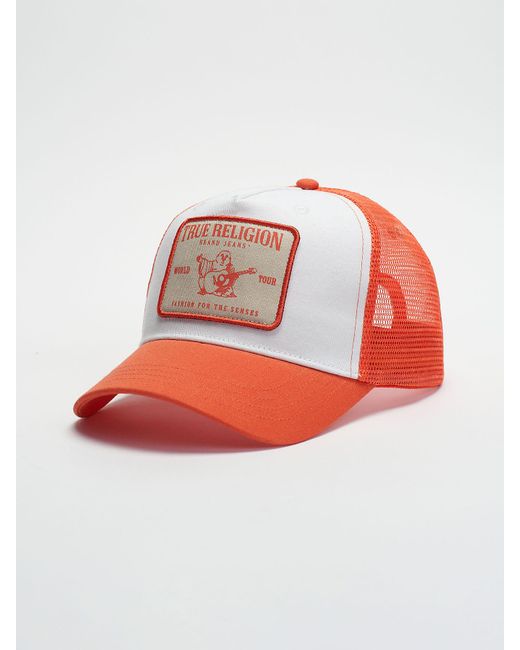 True Religion Red Buddha Trucker Hat for men