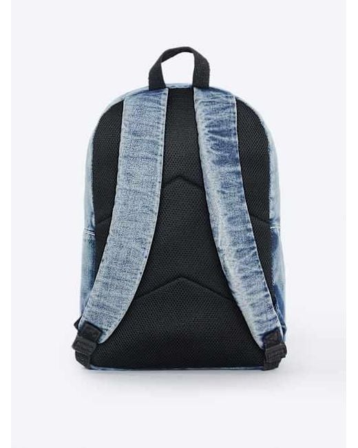 True Religion Blue Multi-patch Backpack