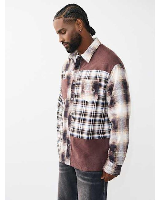 TRUE RELIGION Printed Long Sleeve Flannel Shirt in Brown for Men | Lyst TRUE RELIGION Printed Long Sleeve Flannel Shirt in Brown for Men | Lyst