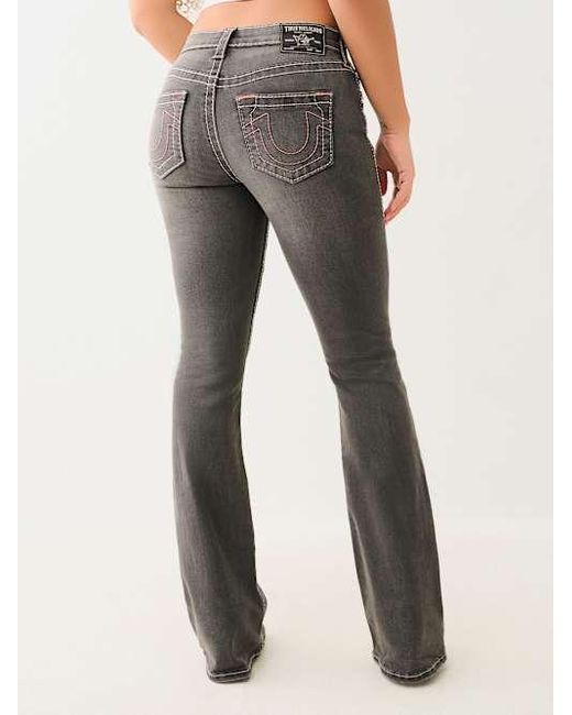 True Religion White Becca Mid Rise Big T Bootcut Jean