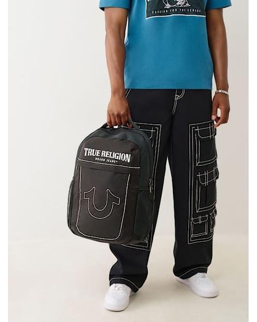 TRUE RELIGION Horseshoe Backpack in Blue | Lyst