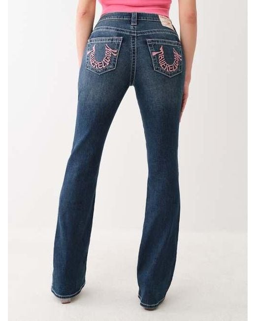 True Religion Blue Becca Embroidered Bootcut Jean