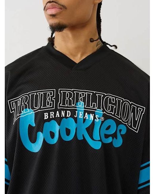 True Religion Black X Cookies Mesh Jersey for men