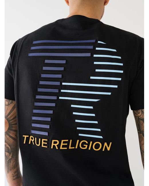 True Religion Yellow Embossed Tr Logo Tee for men